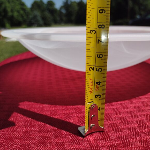 Marbled White Glass Shade for Ceiling Light Fixture – 11 ¾ inches diameter - Picture 4 of 7